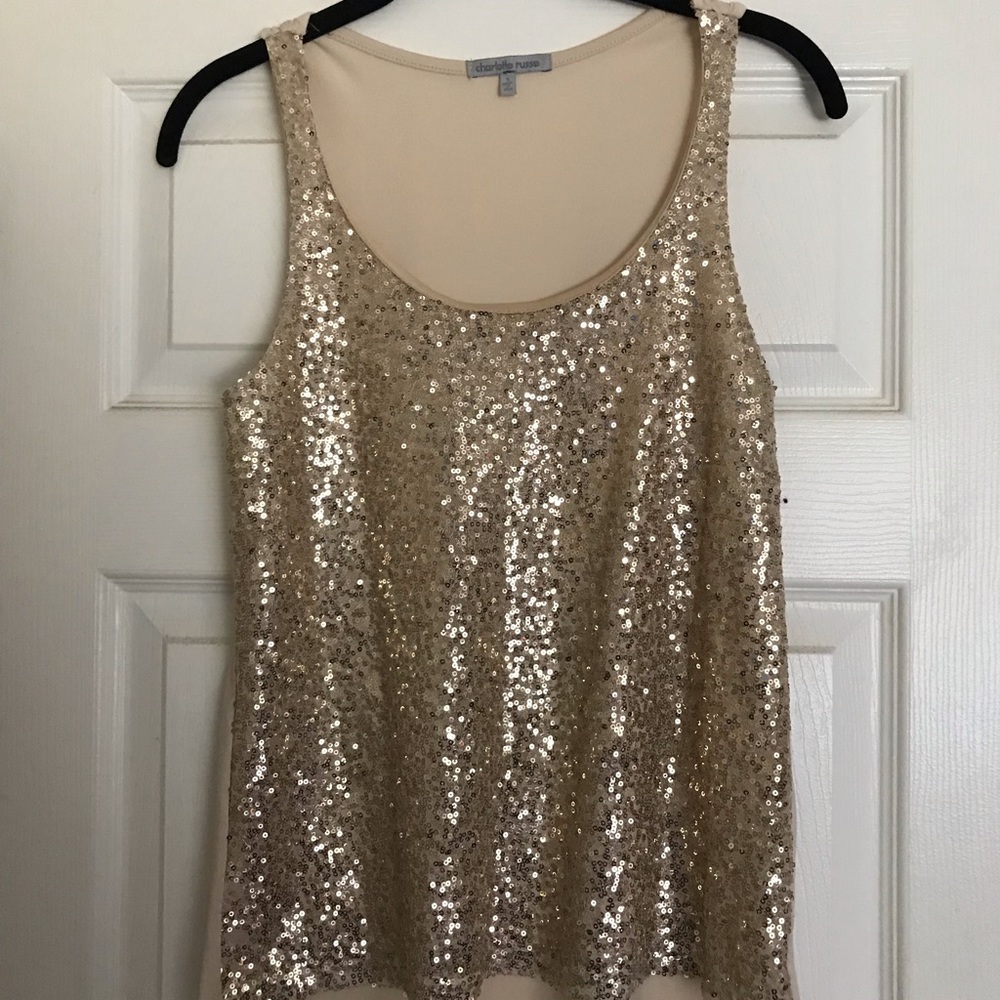 Gold sequin shirt